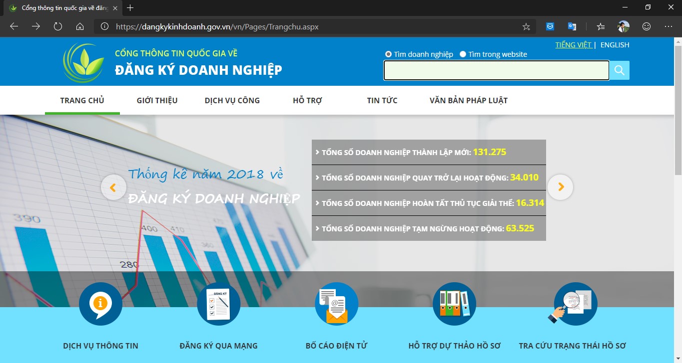Hướng dẫn tra cứu ngành nghề kinh doanh của doanh nghiệp