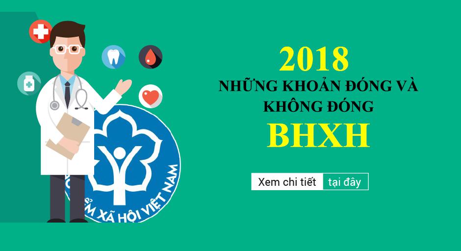 Các khoản thu nhập không tính đóng BHXH từ ngày 01/01/2018