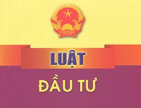 Luật số: 67/2014/QH13 LUẬT ĐẦU TƯ 2014